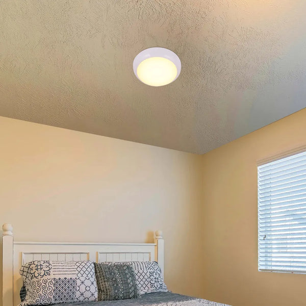 LED Paladin Bulkhead 14-16-20 W 3CCT IP54 with White Rim