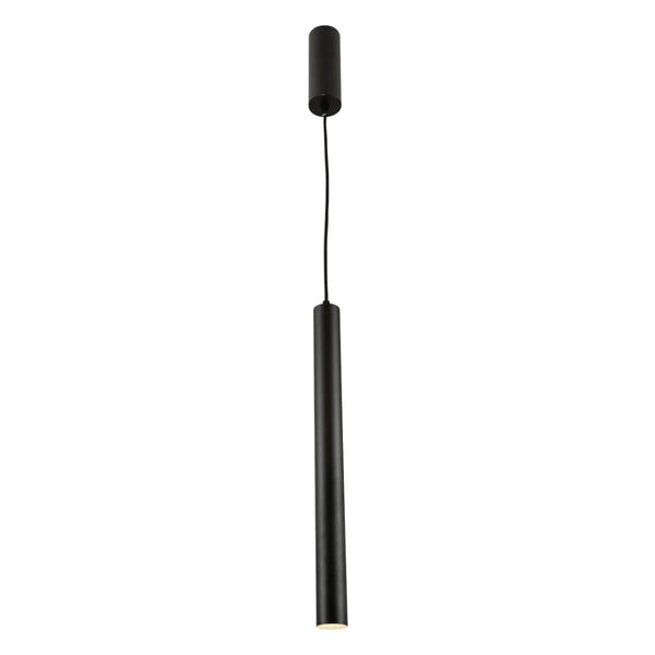 Integrated LED Modern Cylinder Pendant Ceiling Light Suspended Downlight Black