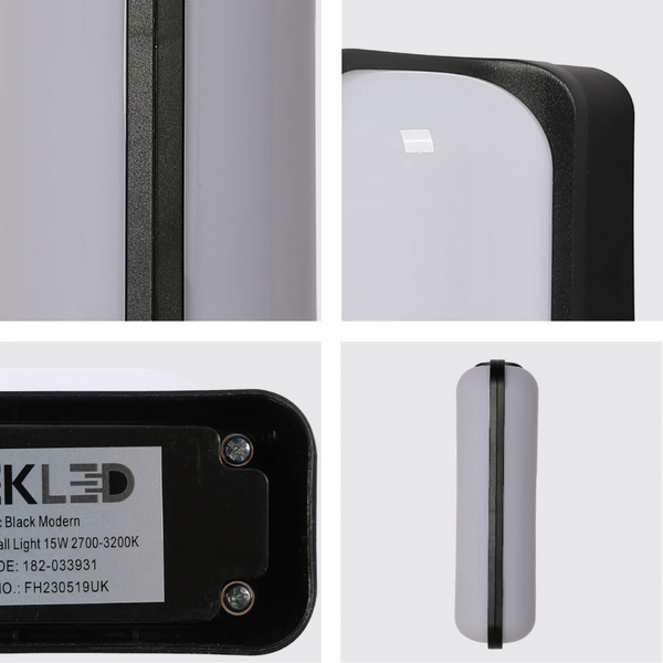 LED Plastic Modern Outdoor Wall Light 15W