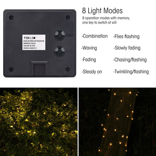 Canopus Solar LED String Light 200 LEDs 22 metre