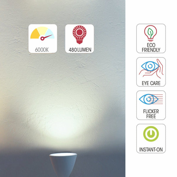 Cetus LED Candle Bulb C37 Dimmable B22 Bayonet Cap 6W Pack of 6