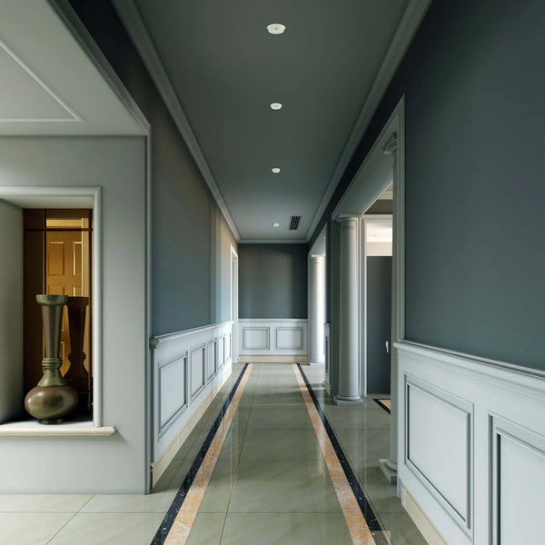 Low-Glare GU10 Fixed Downlight - Opal Acrylic & Die-Cast Aluminium