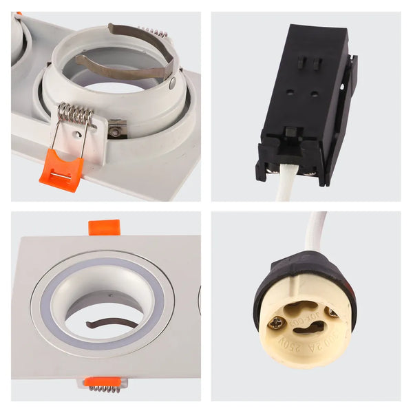 Low UGR Fixed Recessed GU10 Downlighter Square