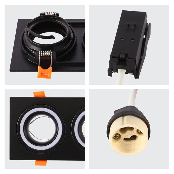 Low UGR Fixed Recessed GU10 Downlighter Square