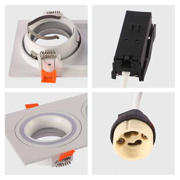 Low UGR Fixed Recessed GU10 Downlighter Square
