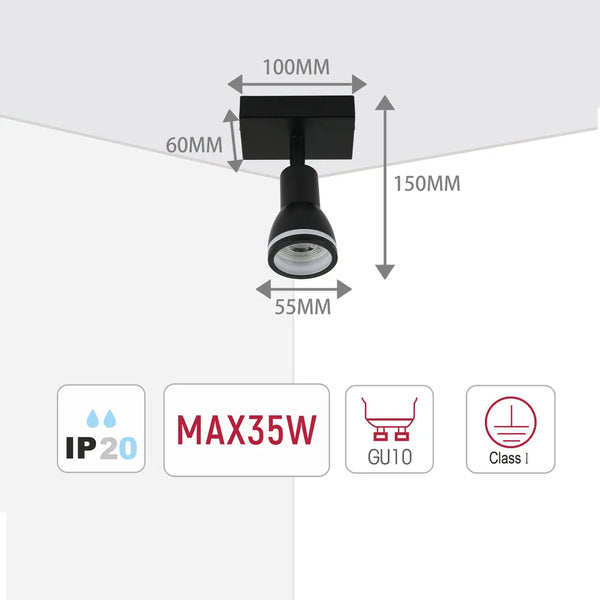 Luma Cylindro GU10 Spotlight Fixture
