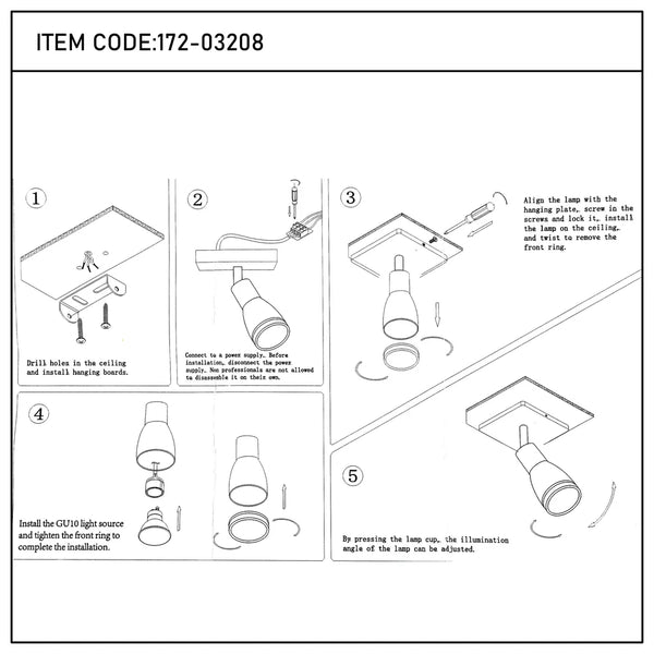 Luma Cylindro GU10 Spotlight Fixture