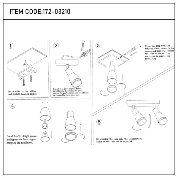 Luma Cylindro GU10 Spotlight Fixture