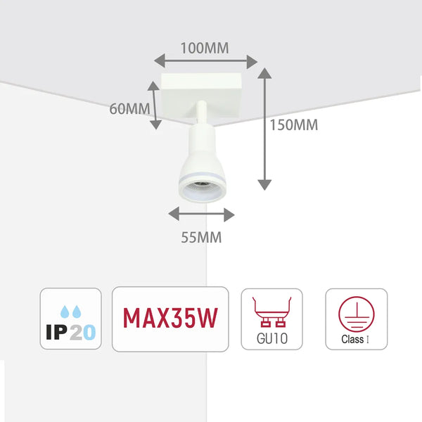 Luma Cylindro GU10 Spotlight Fixture