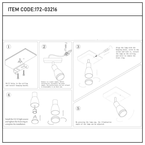 Luma Cylindro GU10 Spotlight Fixture