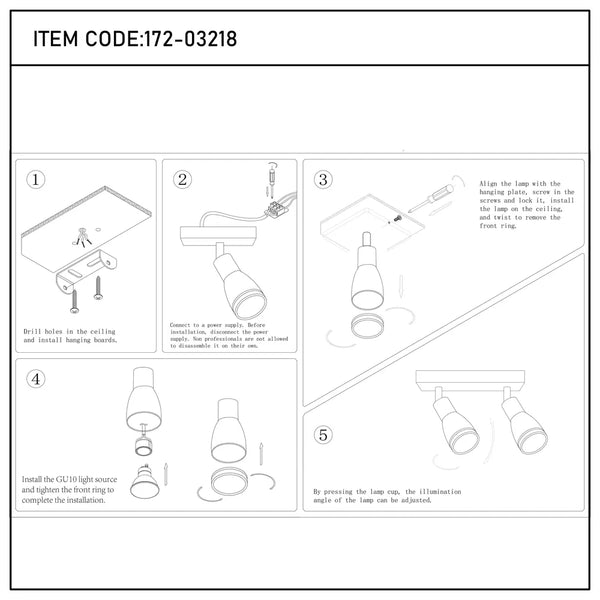 Luma Cylindro GU10 Spotlight Fixture
