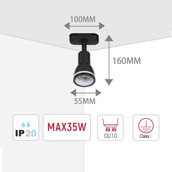 Luma Cylindro GU10 Track Light