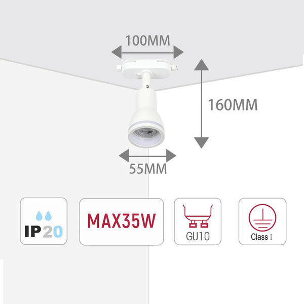 Luma Cylindro GU10 Track Light