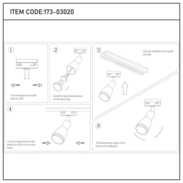 Luma Cylindro GU10 Track Light
