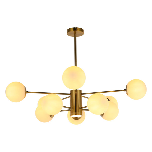 Luminary Opal Globe Chandelier | LED Illumination | Single or Dual Tier
