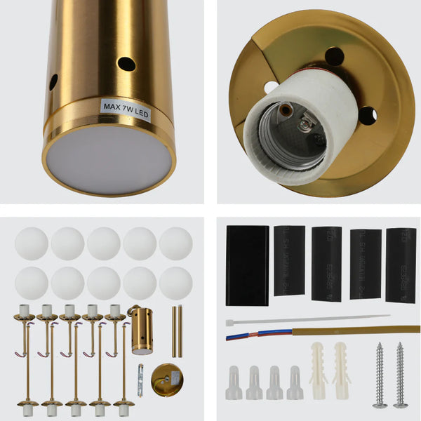 Luminary Opal Globe Chandelier | LED Illumination | Single or Dual Tier