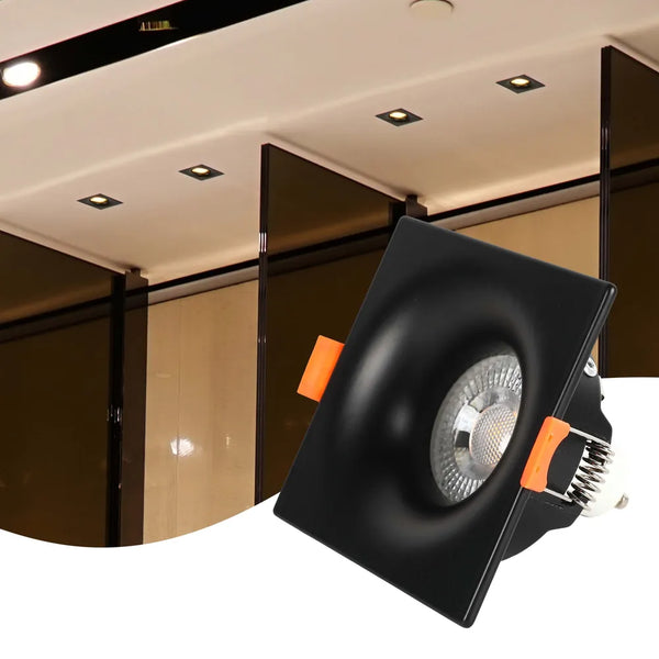 Lunar Low-Glare Square Fixed Recessed GU10 Downlight