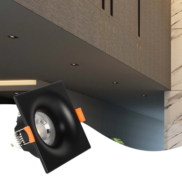 Lunar Low-Glare Square Fixed Recessed GU10 Downlight