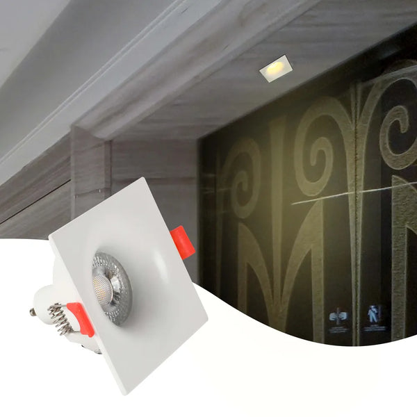 Lunar Low-Glare Square Fixed Recessed GU10 Downlight