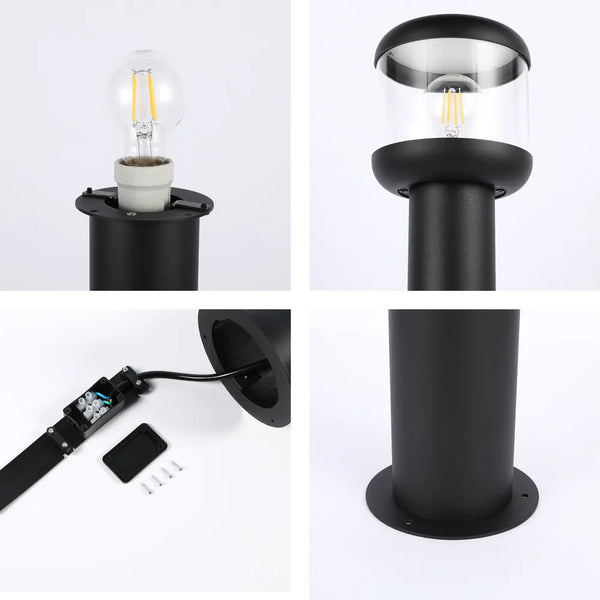 LunaVista Outdoor Bollard Light Black E27