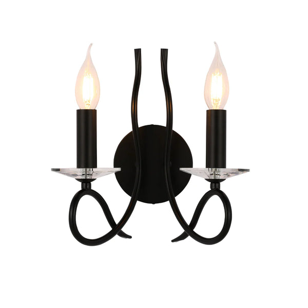LuxAura Candle Wall Lamp - Single and Double Scroll Options