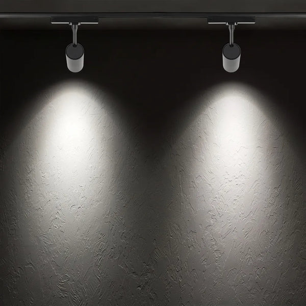 Magnetic Cylinder Focus LED Track Light Black 4000K
