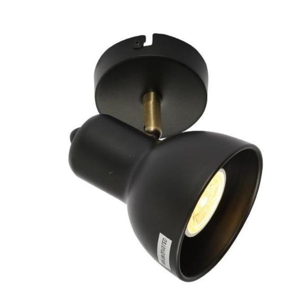 Hektor Rotatable GU10 Spotlight Antique Brass Black