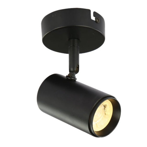Virmo Rotatable Cylinder Rod GU10 Spotlight Side Connected Black