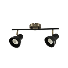 Hektor Rotatable GU10 Spotlight Antique Brass Black