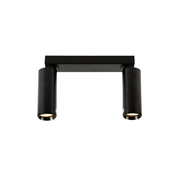 Virmo Rotatable Long Cylinder GU10 Spotlight Square or Linear Rose Side Connected Black