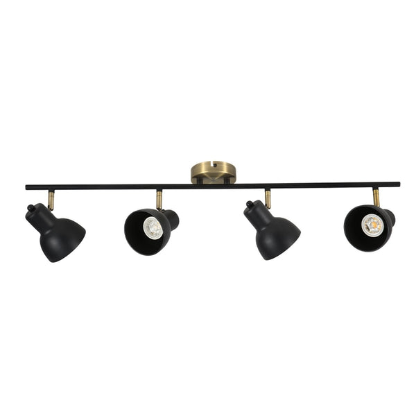 Hektor Rotatable GU10 Spotlight Antique Brass Black