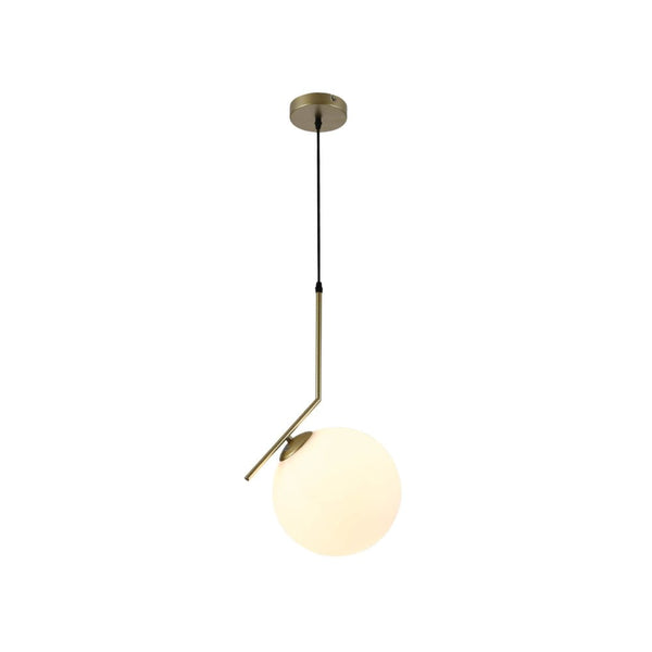 Opal White Glass Globe Pendant Ceiling Light