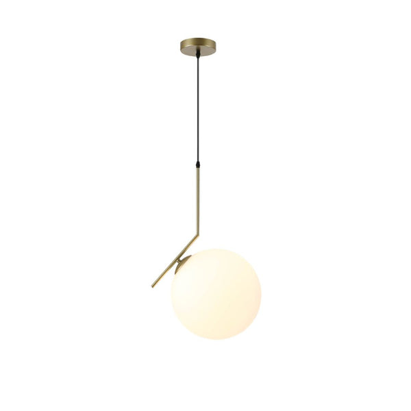 Opal White Glass Globe Pendant Ceiling Light