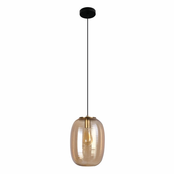 Bee Hive Smoky Amber Glass Pendant Ceiling Light E27