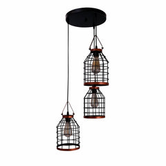 Black Cage Metal Pendant Ceiling Light E27