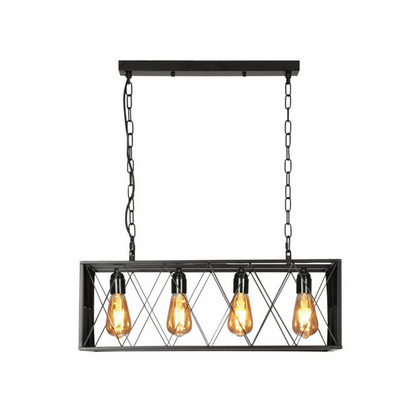 TEKLED
Black Cuboid Metal Kitchen Island Chandelier Ceiling Light 4xE27