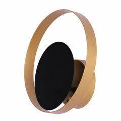 Black Gold Metal Flat Wall Light G9 Fitting