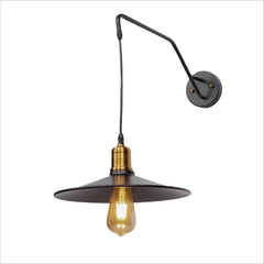 Black Gold Metal Suspended Wall Light E27 Fitting