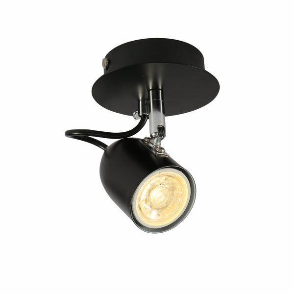 Black Cone Shade Black Chrome Metal Body Ceiling and Wall Light GU10