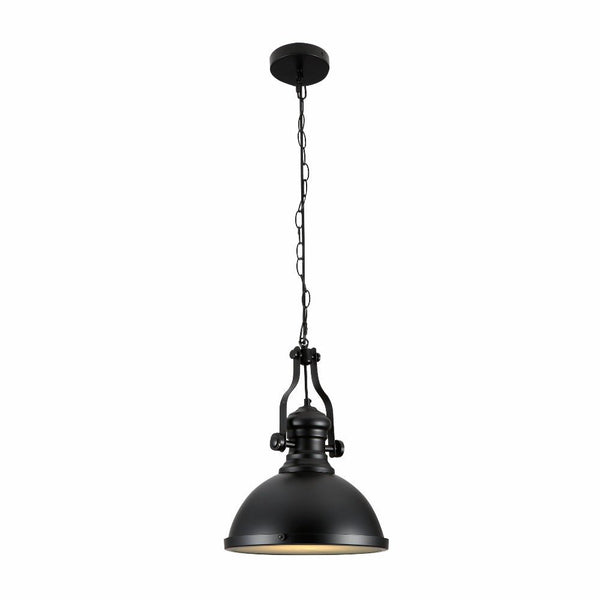 Black Nautical Industrial Caged Dome Shade Glass Metal Ceiling Pendant Light E27 Fitting