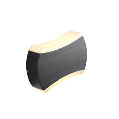 Black Quatro Arc Up Down Outdoor Modern LED Wall Light