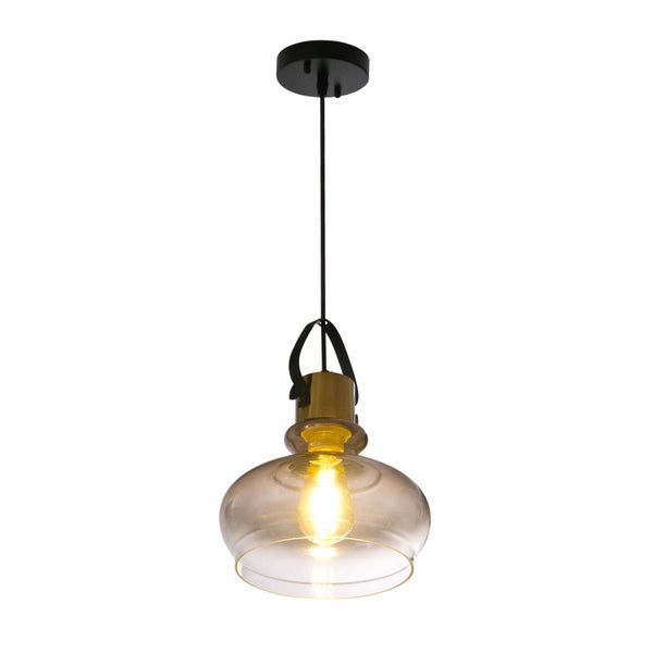 Bronze Gradient Glass Funnel Dome Globe Pendant Ceiling Light E27