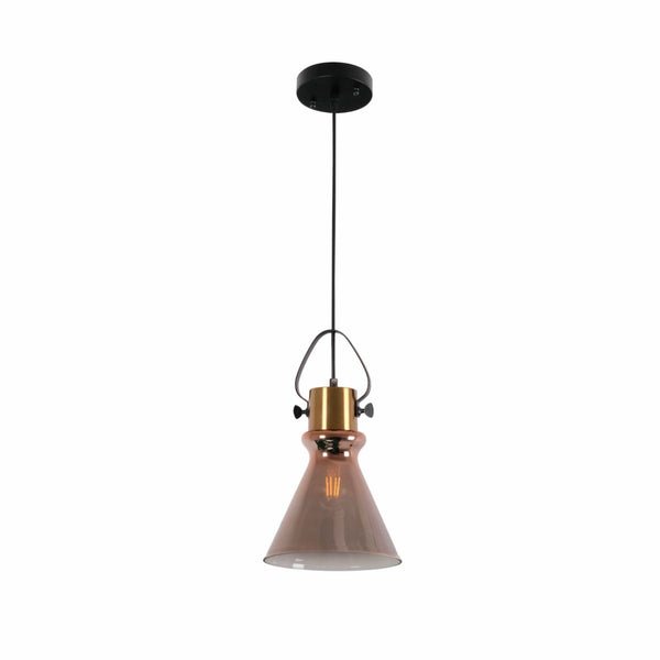 Bronze Gradient Glass Funnel Dome Globe Pendant Ceiling Light E27