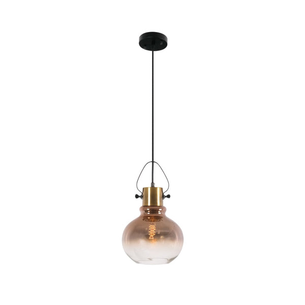 Bronze Gradient Glass Funnel Dome Globe Pendant Ceiling Light E27