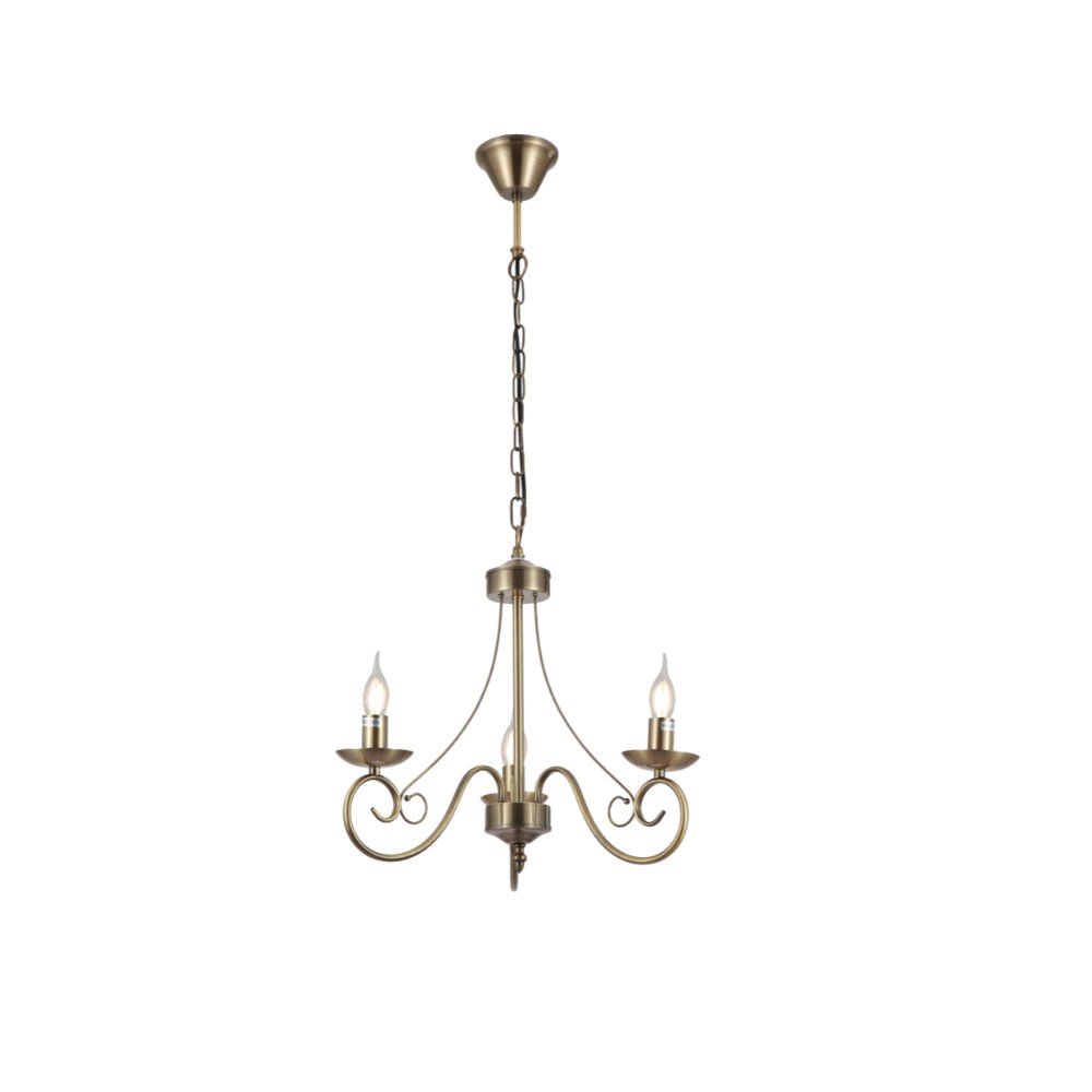 Candle Vintage Antique Brass French Chandelier Ceiling Light E14