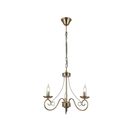 Candle Vintage Antique Brass French Chandelier Ceiling Light E14