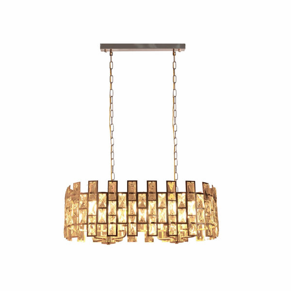 Coffin Stone Gold Metal Castle Type Chandelier Ceiling Light E14 Round or Island