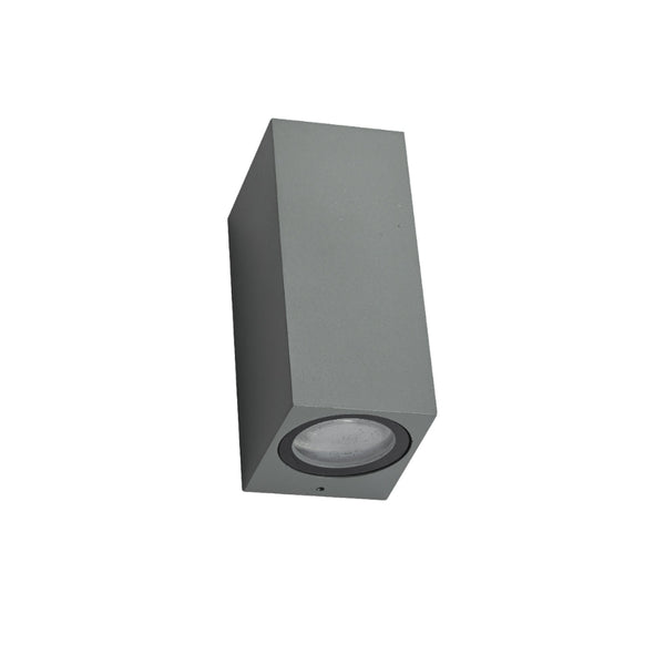 Cuboid Wall Lamp IP44 GU10 Grey