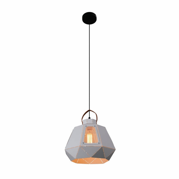 Esagono Pod Lantern Black or White Pendant Ceiling Light E27