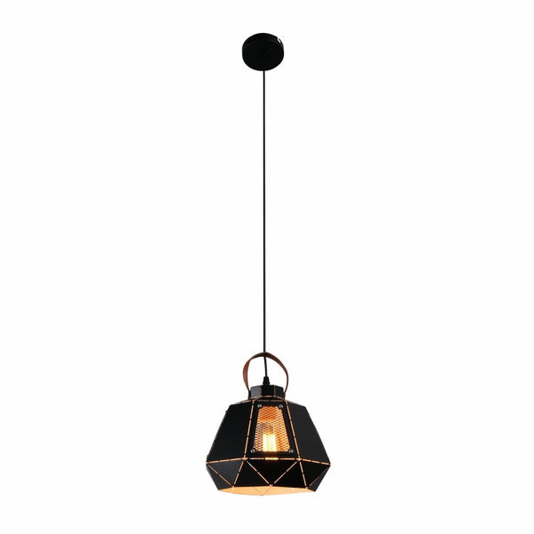 Esagono Pod Lantern Black or White Pendant Ceiling Light E27